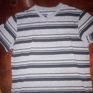 Faded glory size large black and grey striped